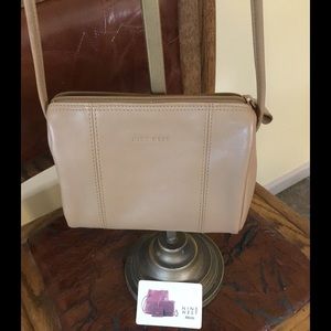 Vintage Nine West Camel Leather Crossbody Bag